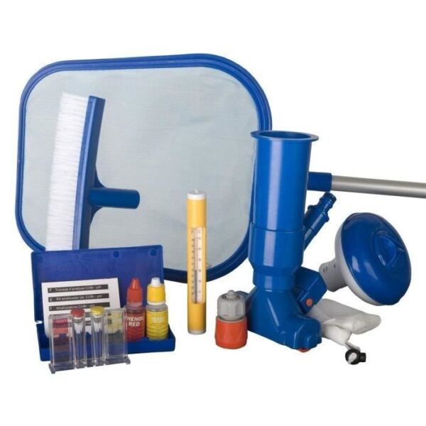 GRE - Kit de nettoyage piscine 7 pieces - trousse d'analyse