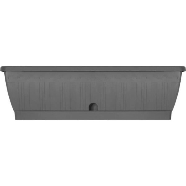Jardiniere - GARDEN ID Terraflor - Anthracite 60cm - Solidité - Réserve d'eau - Recyclé & 100% recyclable - Volume pour plantes.