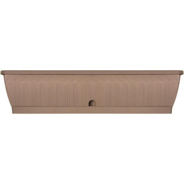 Jardiniere - GARDEN ID Terraflor - Taupe 80 cm - Solidité - Réserve d'eau - Recyclé & 100% recyclable - Volume pour plantes.