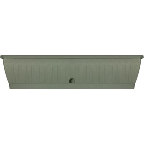 Jardiniere - GARDEN ID Terraflor - Vert de gris 80 cm - Solidité - Réserve d'eau - Recyclé & 100% recyclable - Volume pour plantes.