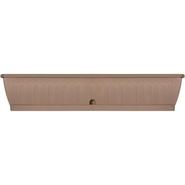Jardiniere - GARDEN ID Terraflor - Taupe 100 cm - Solidité - Réserve d'eau - Recyclé & 100% recyclable - Volume pour plantes.