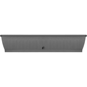 Jardiniere - GARDEN ID Terraflor - Anthracite 100 cm - Solidité - Réserve d'eau - Recyclé & 100% recyclable - Volume pour plantes.