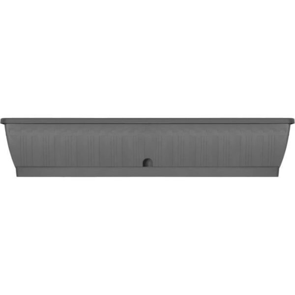 Jardiniere - GARDEN ID Terraflor - Anthracite 100 cm - Solidité - Réserve d'eau - Recyclé & 100% recyclable - Volume pour plantes.