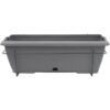 Kit jardiniere avec support en métal et plateau intégré - GARDEN ID Teramo - Noir-anth 50 cm - Effet de pierre - Recyclé/recyclable – Image 3