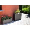 EDA PLASTIQUE Bac a fleurs Muret Loft Graphit - 46 L - 78,5 x 29,5 x 60 cm - Gris anthracite – Image 5