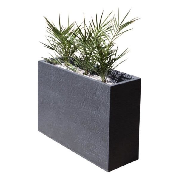 EDA PLASTIQUE Bac a fleurs Muret Loft Graphit - 46 L - 78