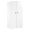 Armoire bébé Basic - Blanche - Boutons étoiles grises - 2 portes - Babyprice
