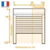 Volet roulant H220 cm x L120 cm PVC recoupable en largeur et hauteur - Manoeuvre électrique radio - Coloris Blanc - – Image 2