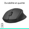 Souris - Sans fil - Logitech - M330 Silent - Silencieuse - Noir – Image 2