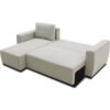 Canapé d'angle convertible réversible 3 a 4 places - PHARELL - Tissu beige - Coffre de rangement - L 224 x P 155 x H 85 cm – Image 4
