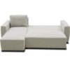 Canapé d'angle convertible réversible 3 a 4 places - PHARELL - Tissu beige - Coffre de rangement - L 224 x P 155 x H 85 cm – Image 5