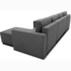 Canapé d'angle convertible panoramique PHARELL 5/6 places - Tissu anthracite - Coffre de rangement - L297 x P155 x H85 cm – Image 6