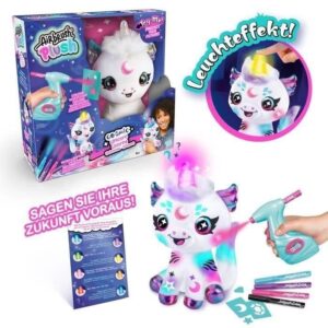 Canal Toys - Airbrush Plush - Peluche Licorne Cosmique a personnaliser avec corne lumineuse  - AIR 028