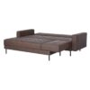 Canapé d'angle convertible 3 places réversible - Pieds en acier - Simili Marron - IVANA - L 277 x P 157 x H 80 cm – Image 6