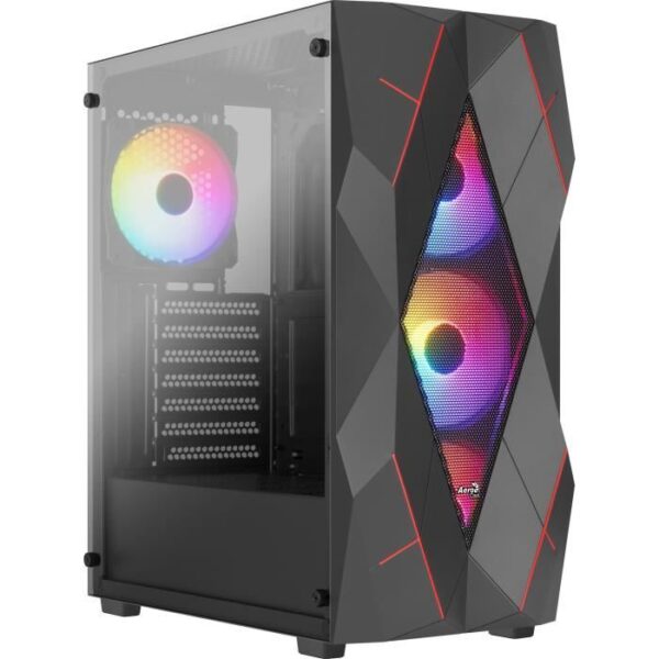 Boîtier PC - AEROCOOL - Volcan G v1 (Noir) - Moyen tour - Format ATX - Sans alimentation