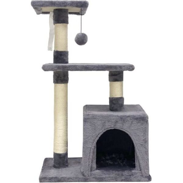 POPPY Arbre a chat gris 50 x 30 x 80 cm -  2 plateformes