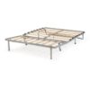 DUNLOPILLO Banquette BZ 2 places - Tissu Taupe + 2 coussins noir - L 140 x P 99 x H 98 cm - ALICE - – Image 5