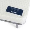 DUNLOPILLO Banquette BZ 2 places - Tissu Taupe + 2 coussins noir - L 140 x P 99 x H 98 cm - ALICE - – Image 4