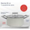 Marmite - ARTHUR MARTIN - AM0063 - 20 cm avec couvercle - Aluminium Forgé - Tous feux dont induction + four – Image 2