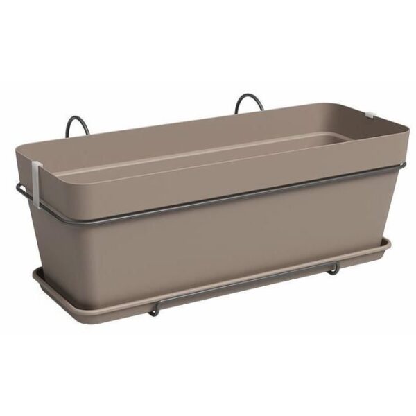 Kit Jardiniere - Plastique - Taupe - Rectangulaire - L50