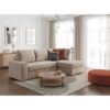 Canapé d'angle droit convertible ARTEMIS 4 places - Velours côtelé greige - L246 x P174 x H96 cm – Image 2