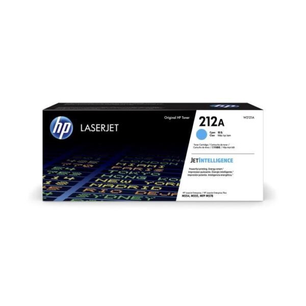 Cartouche de Toner HP 212A Cyan Authentique (W2121A) pour HP Color LaserJet Enterprise M555 / M554 / M578