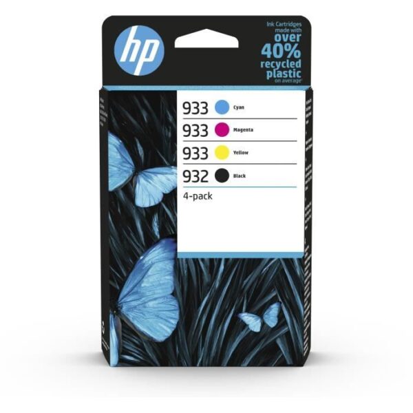 HP 932/933 Pack de 4 cartouches d'encre Authentiques Noir