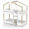 DEMEYERE Lits superposés TIMBER - 90 x 200 cm - Sommiers a lattes inclus - Bois et blanc – Image 3