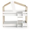 DEMEYERE Lits superposés TIMBER - 90 x 200 cm - Sommiers a lattes inclus - Bois et blanc – Image 4