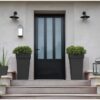 EDA Pot de fleur haut carré Toscane - 39 x 39 x H 65 cm - 62 L - Gris anthracite – Image 2