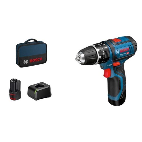 Perceuse a percussion Bosch Professional GSB 12V-15 + 2 batteries 2