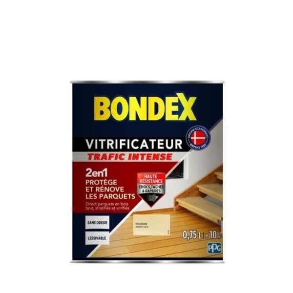 Vitrificateur Satin BONDEX pour Proteger et Rénover les Parquets et Escaliers - Incolore