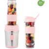 Mini blender - SMOO12 - 300 W - 570 mL - Rose pastel - 2 gourdes incluses – Image 2