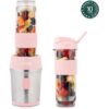 Mini blender - SMOO12 - 300 W - 570 mL - Rose pastel - 2 gourdes incluses – Image 3