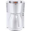 Cafetiere filtre MELITTA Look IV Therm Selection 1011-11 Blanc/Acier Brossé - 12 tasses - AromaSelector - 1000W