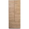Armoire IMAGE 7 - Décor chene - 2 portes + 2 tiroirs - L80 x H191 x P40 cm