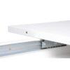 Table extensible 6-8 personnes - Rectangulaire - Panneaux de particules mélaminés- Mantova - Blanc et alu - L 160- 200 x P90 x H75cm – Image 3