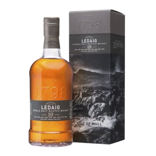 Ledaig - 10 Ans - Single Malt Scotch Whisky - Île de Mull - 46.3% Vol. - 70cl - Coffret