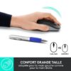 Souris sans fil ergonomique - Logitech - M190 - Gris – Image 2