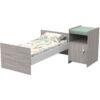 Lit bébé combiné - 120x60cm - Evolutif en 90x190cm - Babyprice Up - Chene - Avec commode a langer 1 porte – Image 2