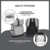 Babymoov Sac a dos a langer Le Sancy, Capacité ajustable 26 a 36L, Smokey – Image 4