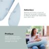 Babymoov B.LOVE Coussin de Maternité & Allaitement avec Remplissage Microbilles ultra-fines - Made in Europe, Bleu – Image 4