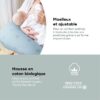 Babymoov B.LOVE Coussin de Maternité & Allaitement avec Remplissage Microbilles ultra-fines - Made in Europe, Bleu – Image 5