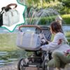 Badabulle Sac a langer Bowling - Grande Contenance 20L - Plan a langer et Attaches-poussette inclus, Gris – Image 5