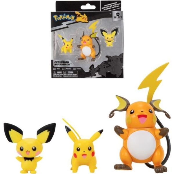 Figurines Pokémon Bandai - Pack évolution Pichu