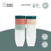Pots de conservation Babymoov Babybols Biosourcés - Lot de 8x180ml + 8x250ml - Gradués en ml et oz – Image 3