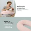 doomoo Coussin de Maternité et Coussin d'Allaitement Buddy, Ultra Confort, Certifié oeko-Tex, Cloudy Pink – Image 5