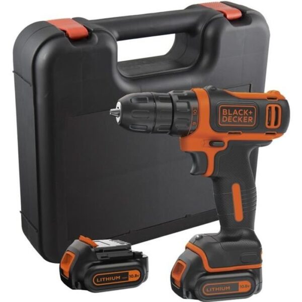 Visseuse sans-fil BLACK+DECKER BDCDD12KB-QW 12V avec 2 batteries 1