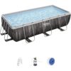 Kit Piscine hors sol tubulaire BESTWAY - Power Steel - 404 x 201 x 100 cm - Rectangulaire (Filtre a sable
