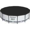 Kit Piscine hors sol tubulaire BESTWAY Steel Pro Max - 427 x 122 cm - Ronde (Avec un filtre a cartouche, une bâche et une échelle) – Image 3